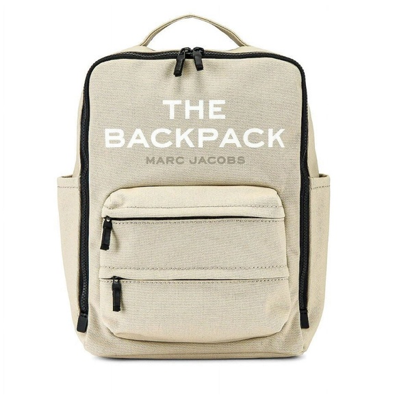 Marc Jacobs The Backpack, Canvas in Beige and Off White,Black Accents - Picture 1 of 10